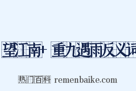 望江南+重九遇雨反义词是什么意思的图片